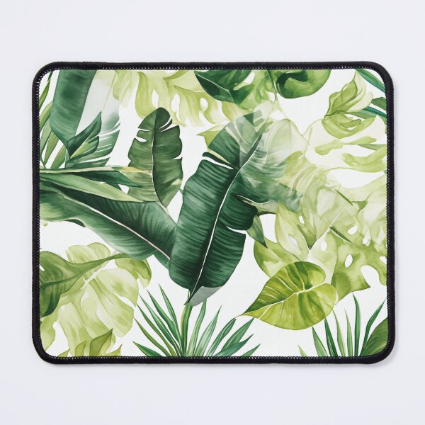 Item preview, Seamless pattern of lush tropical green leaves designed and sold by DMay-art.