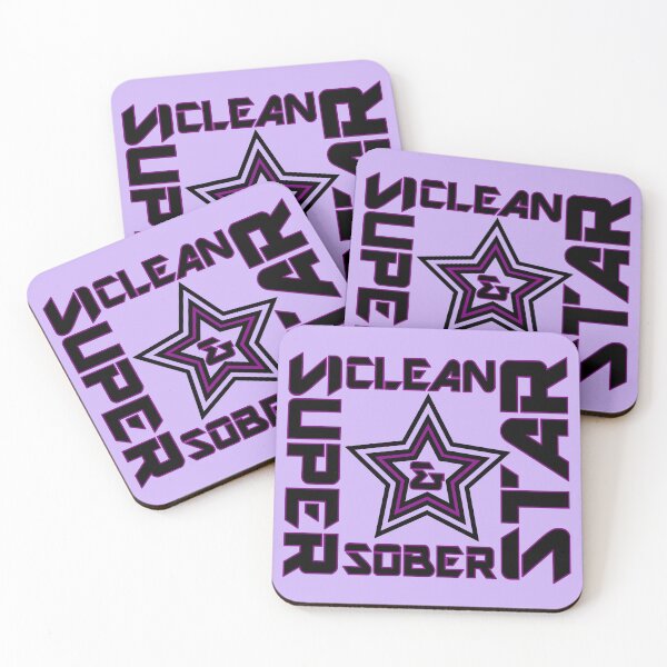 Item preview, Clean and Sober Super Star Purple designed and sold by HoppRock.