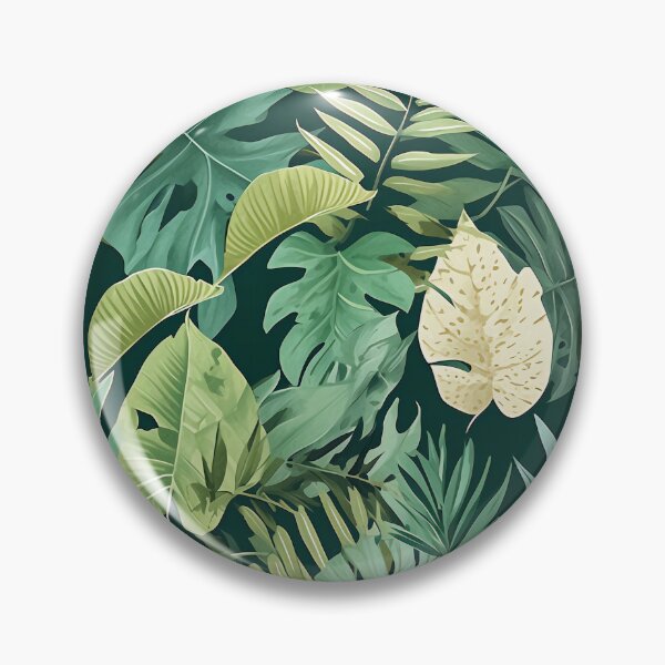 Item preview, Seamless pattern of lush tropical green leaves designed and sold by DMay-art.