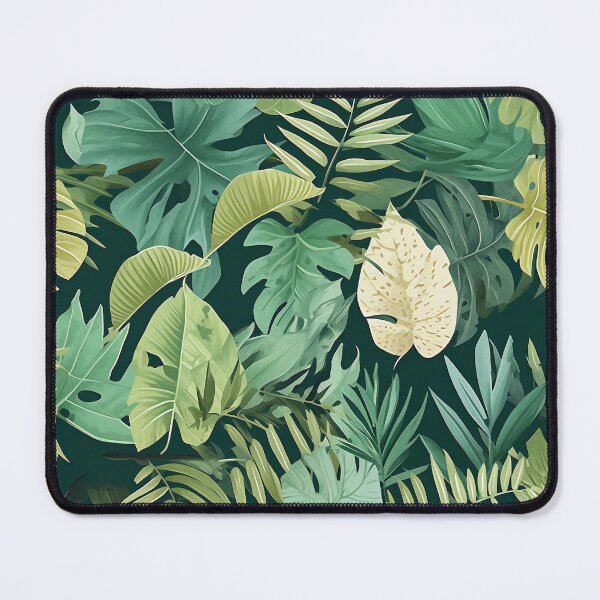 Item preview, Seamless pattern of lush tropical green leaves designed and sold by DMay-art.
