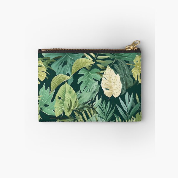 Item preview, Seamless pattern of lush tropical green leaves designed and sold by DMay-art.
