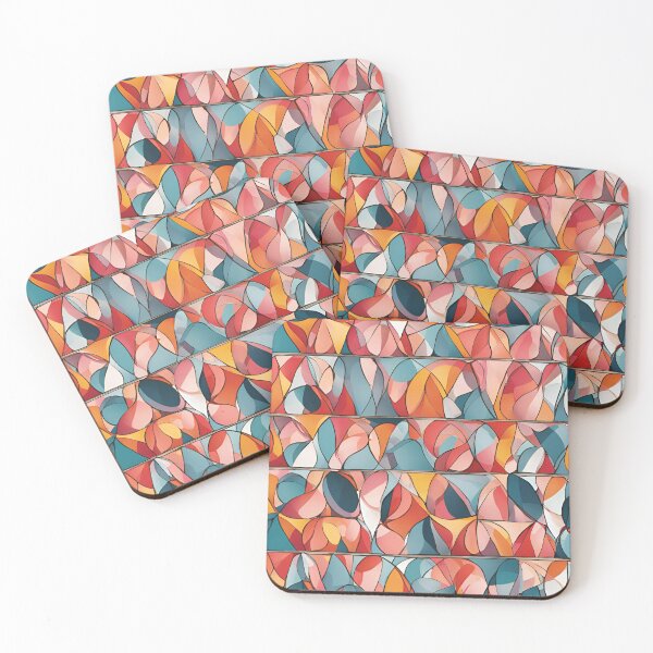 Item preview, Abstract Whimsy: Orange, Blue, and Gray Pattern designed and sold by Hummy-studio.