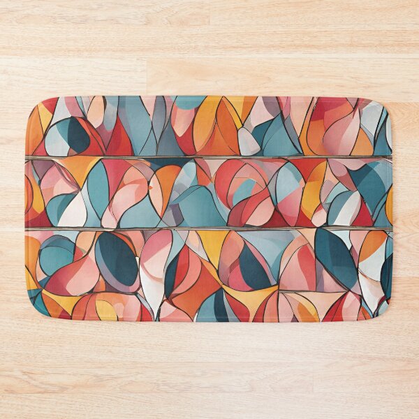 Item preview, Abstract Whimsy: Orange, Blue, and Gray Pattern designed and sold by Hummy-studio.