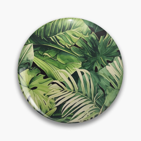 Item preview, Seamless pattern of lush tropical green leaves designed and sold by DMay-art.