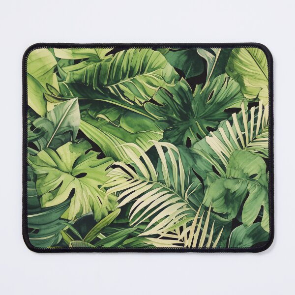 Item preview, Seamless pattern of lush tropical green leaves designed and sold by DMay-art.