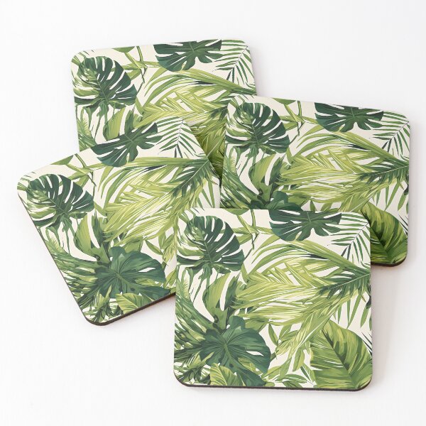 Item preview, Seamless pattern of lush tropical green leaves designed and sold by DMay-art.