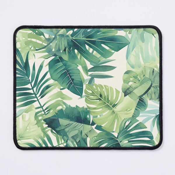 Item preview, Seamless pattern of lush tropical green leaves designed and sold by DMay-art.