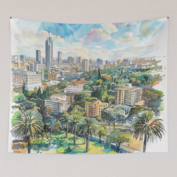 Item preview, A Watercolor Design of Nairobi - Kenya  designed and sold by Sketch-Shack.