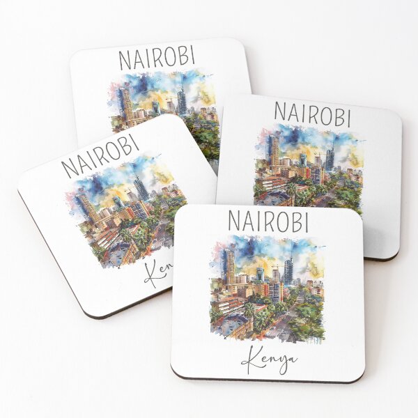 Item preview, A Watercolor Design of Nairobi - Kenya  designed and sold by Sketch-Shack.