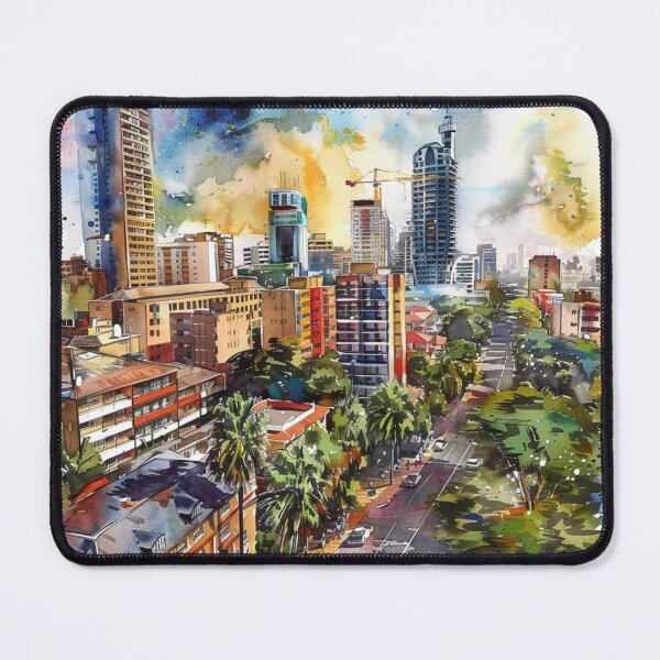 Item preview, A Watercolor Design of Nairobi - Kenya  designed and sold by Sketch-Shack.