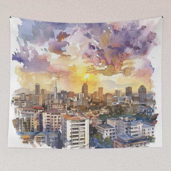 Item preview, A Watercolor Design of Nairobi - Kenya  designed and sold by Sketch-Shack.