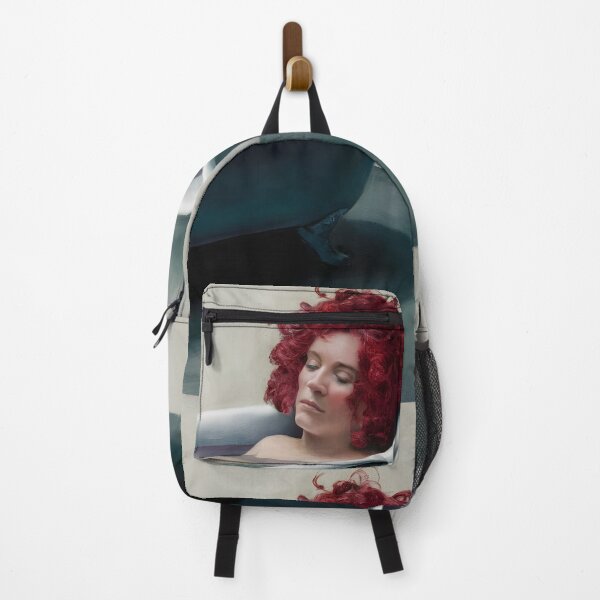 Item preview, red curly hair in a vintage bathtub designed and sold by OneLastWish.