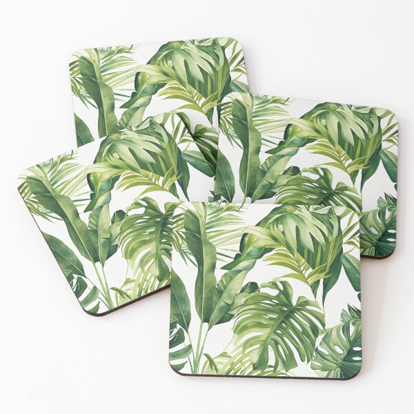 Item preview, Seamless pattern of lush tropical green leaves designed and sold by DMay-art.