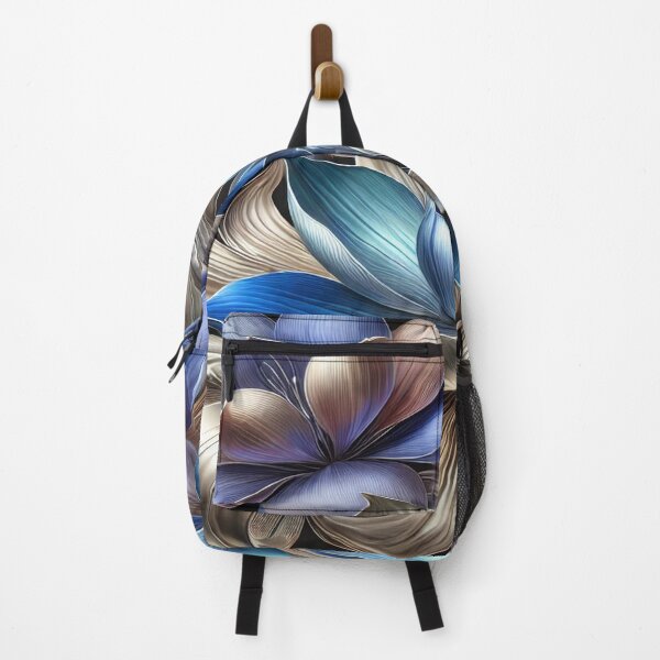 Item preview, Metallic Floral Sparkle in Blue and Silver designed and sold by FAONIM.