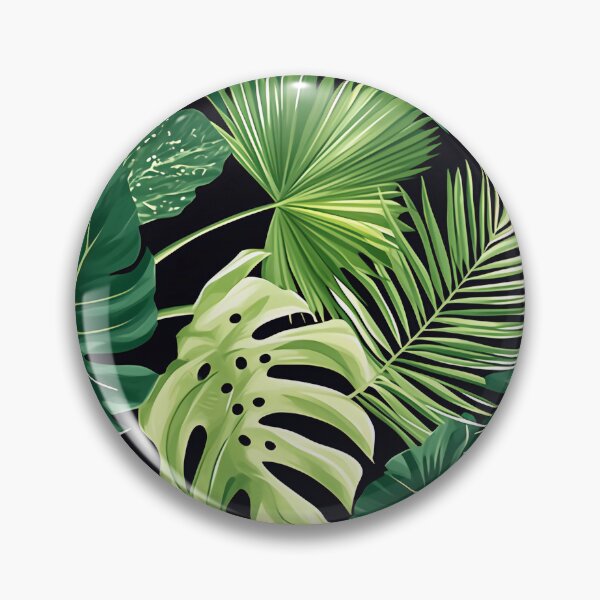 Item preview, Seamless pattern of lush tropical green leaves designed and sold by DMay-art.