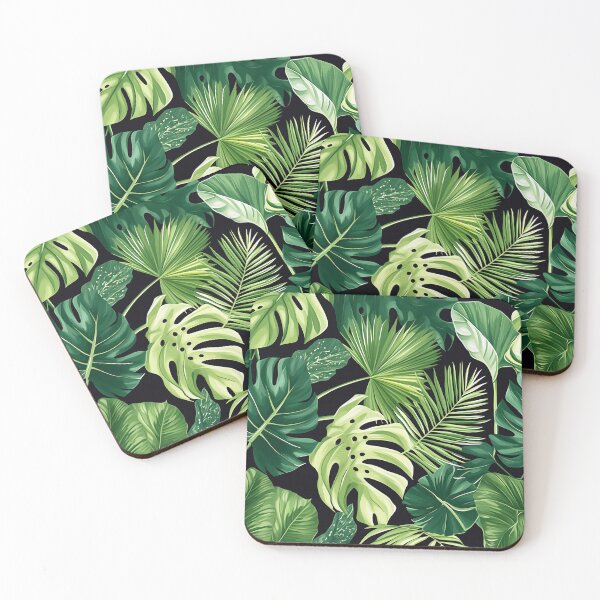 Item preview, Seamless pattern of lush tropical green leaves designed and sold by DMay-art.