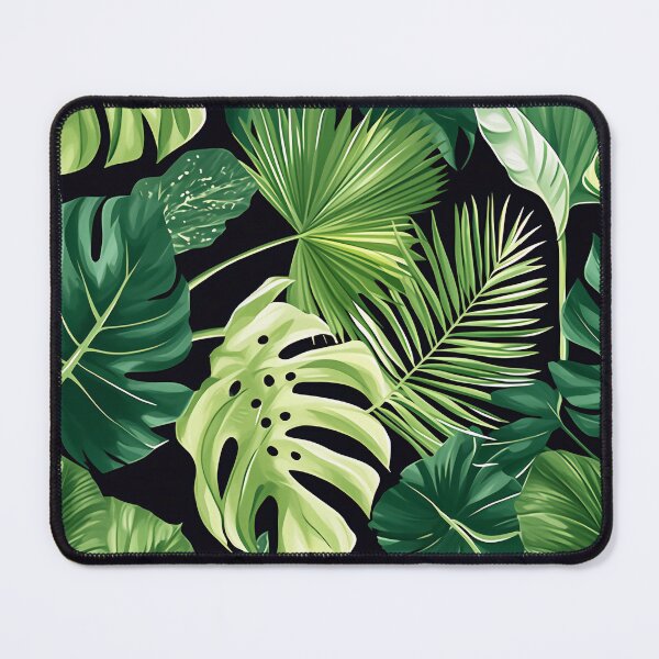 Item preview, Seamless pattern of lush tropical green leaves designed and sold by DMay-art.