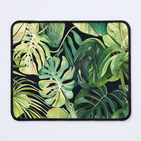 Item preview, Seamless pattern of lush tropical green leaves designed and sold by DMay-art.