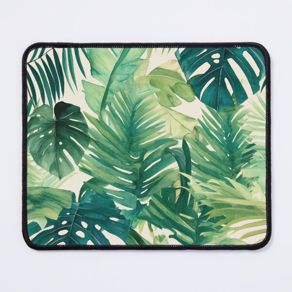 Item preview, Seamless pattern of lush tropical green leaves designed and sold by DMay-art.