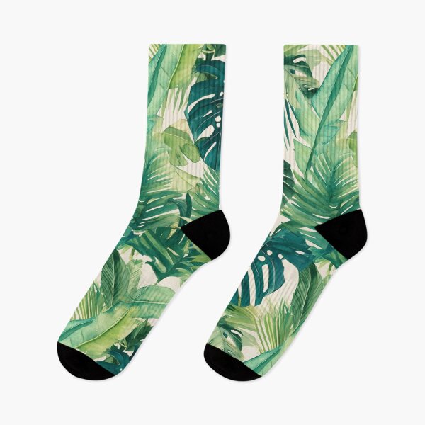 Item preview, Seamless pattern of lush tropical green leaves designed and sold by DMay-art.