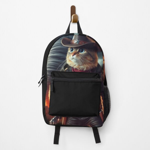 Item preview, Courageous Cat Sheriff Faces Tornado with Determination designed and sold by freackly.
