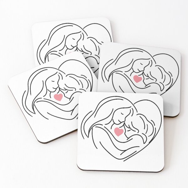 Item preview, Line drawing motherhood  designed and sold by Sahra Talal.