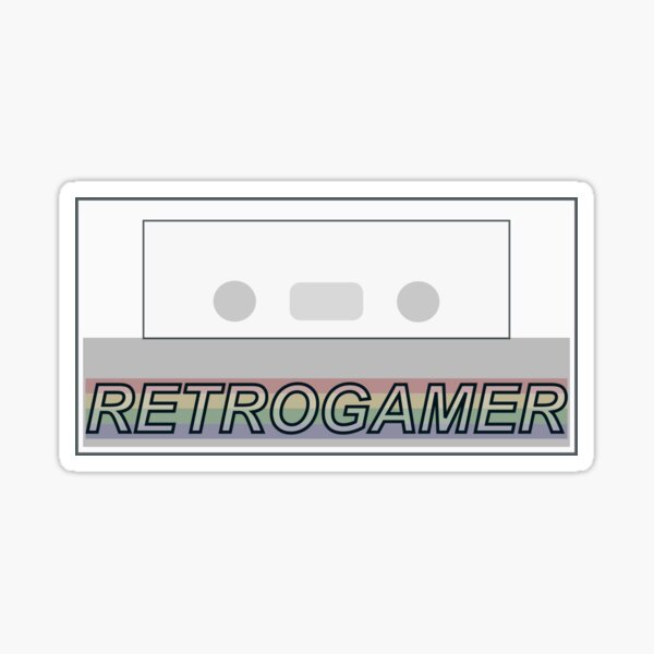 Retrogamer ZX Spectrum +2 Cassette Tape Computer Game Art Sticker
