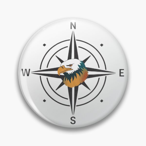 Item preview, Elegant Eagle Compass - Minimalist Modern Design designed and sold by Colorful-Garden.