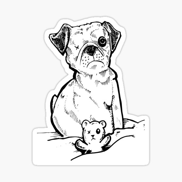 Item preview, one eyed pug dog  designed and sold by SilentlyRob668.