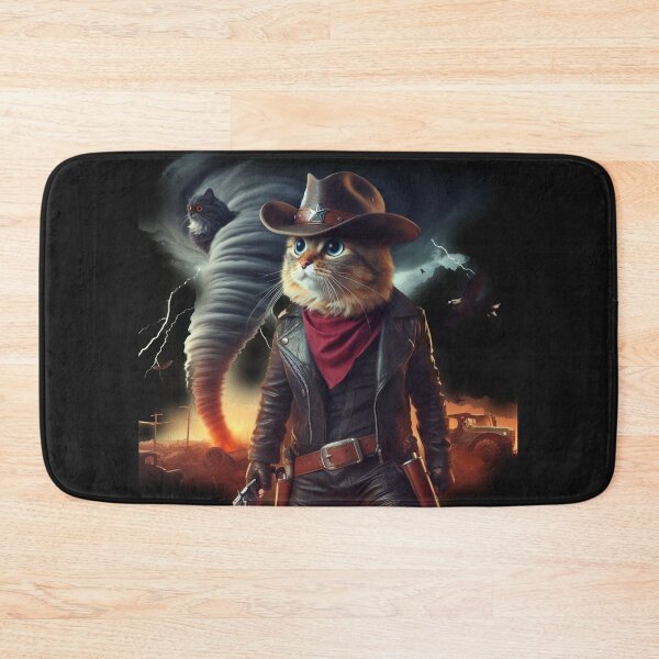 Item preview, Courageous Cat Sheriff Faces Tornado with Determination designed and sold by freackly.