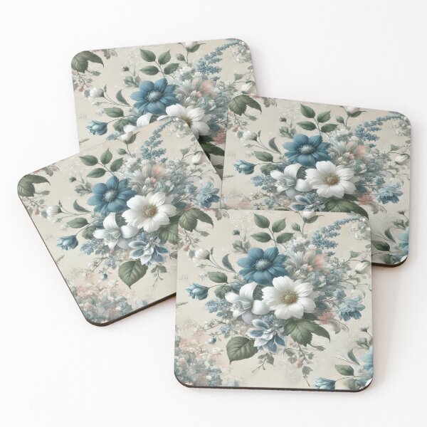 Artikelvorschau, Florale Eleganz in Blau und Weiß entworfen und verkauft von FAONIM.