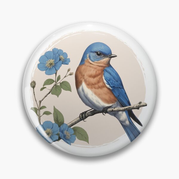 Item preview, Eastern Bluebird, New York State Bird, Sialia sialis, Bluebird of Happiness designed and sold by lagunaklein.