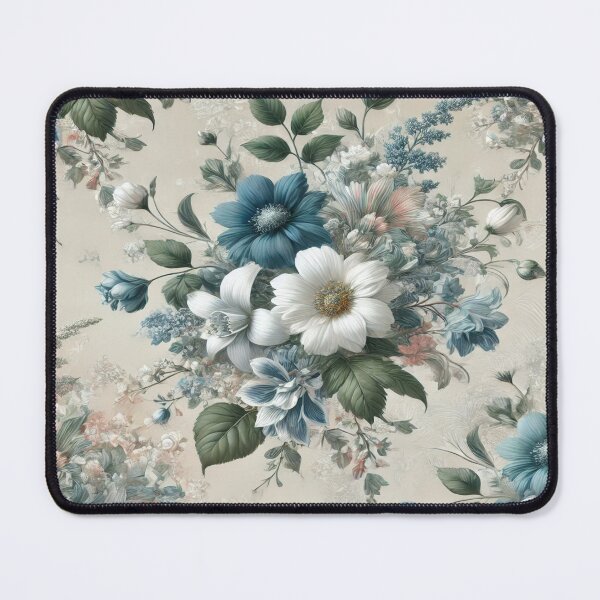 Item preview, Floral Elegance in Blue and White designed and sold by FAONIM.