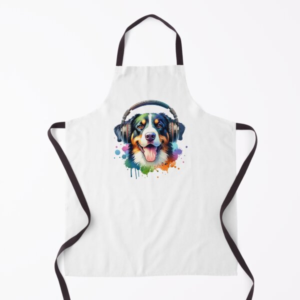 Item preview, Appenzeller Sennenhund with Headphones designed and sold by MyCozyCorner24.