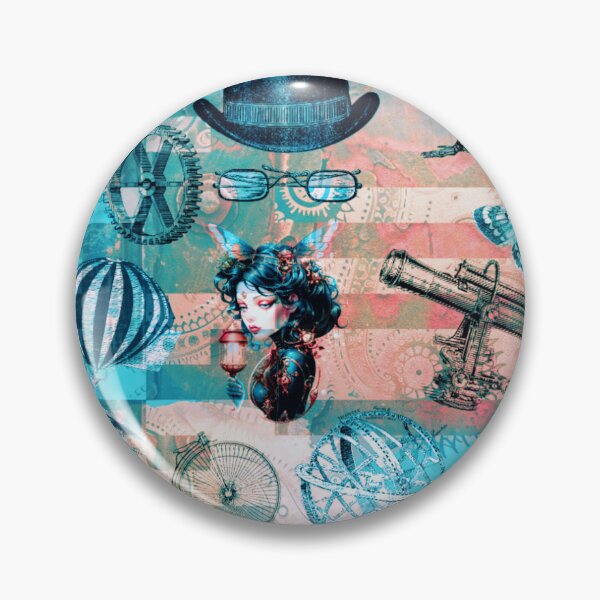 Item preview, My steampunk, blue and pink designed and sold by FlossOrFi.