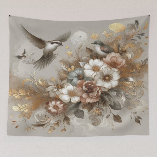 Item preview, Fascinating watercolor art: marbled tones in blue, brown and gold designed and sold by FotoworldEdel.