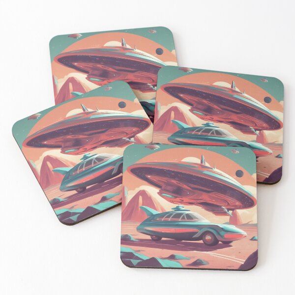 Item preview, Retrofuturism car and spaceship designed and sold by By Nayla.