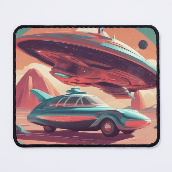 Item preview, Retrofuturism car and spaceship designed and sold by By Nayla.