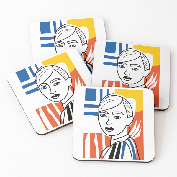 Item preview, Matisse-inspired illustration of a cool girl designed and sold by 123ks.