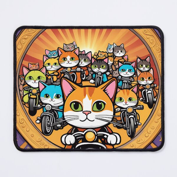 Item preview, Folk Art Kitten Bikers designed and sold by Colin Bentham.