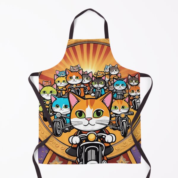 Item preview, Folk Art Kitten Bikers designed and sold by Colin Bentham.