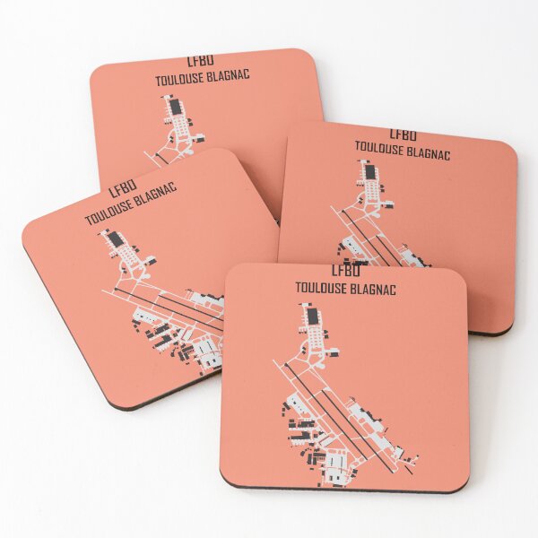 Item preview, TOULOUSE Blagnac LFBO Airport B&W Black Runways designed and sold by AeroArtCreation.