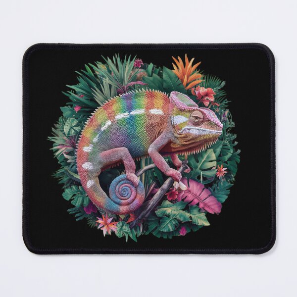 Item preview, Rainbow Chameleon in Tropical Paradise designed and sold by MyNiceDesigns.