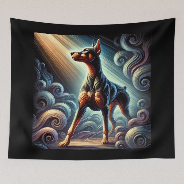 Item preview, Dobermann Chontamenti - Soul Guardian in the Twilight designed and sold by LegademaArt.