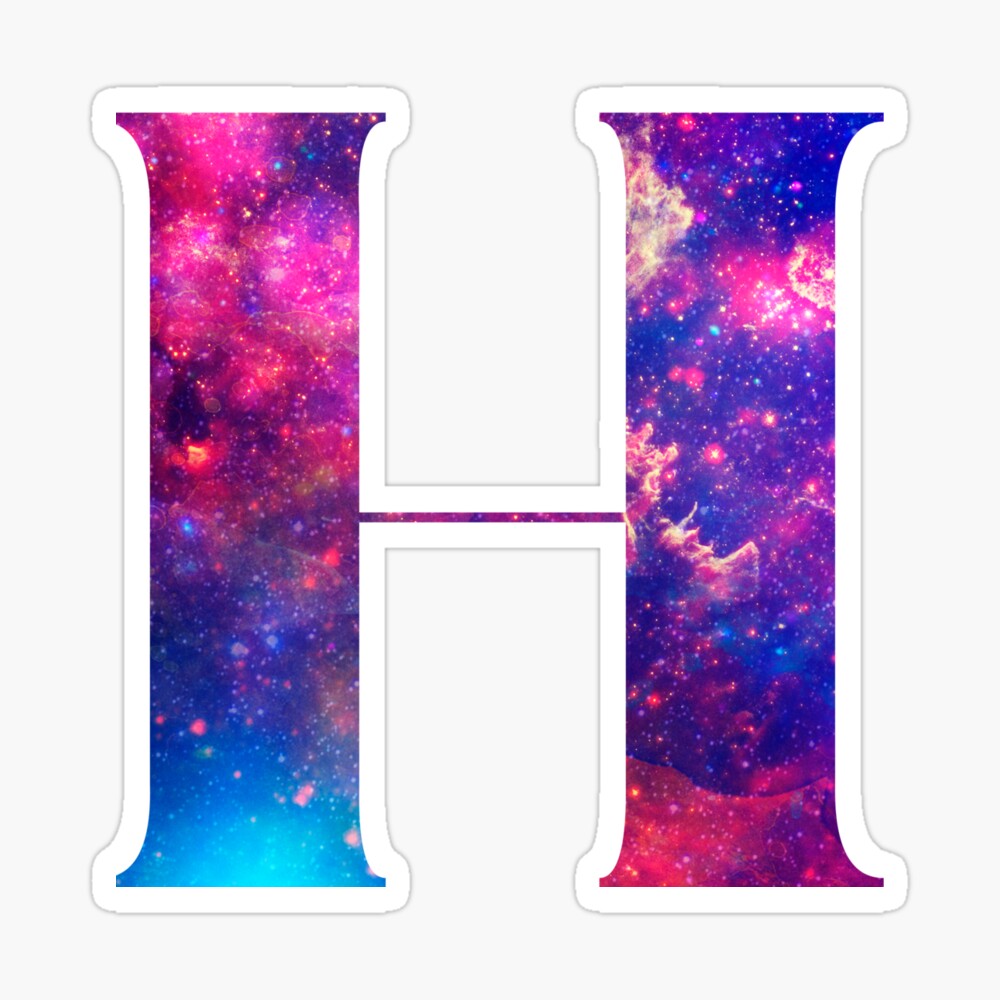 Letter H Galaxy In White Background Framed Art Print By Paulrommer Redbubble