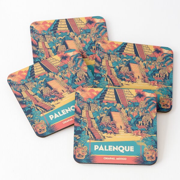 Item preview, Palenque Chiapas Mexico Magic Town Vintage Travel Tourism designed and sold by TravelersGems.