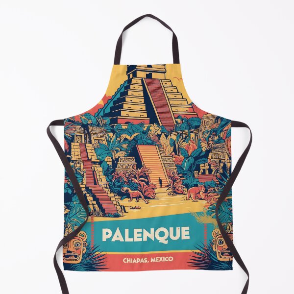 Item preview, Palenque Chiapas Mexico Magic Town Vintage Travel Tourism designed and sold by TravelersGems.