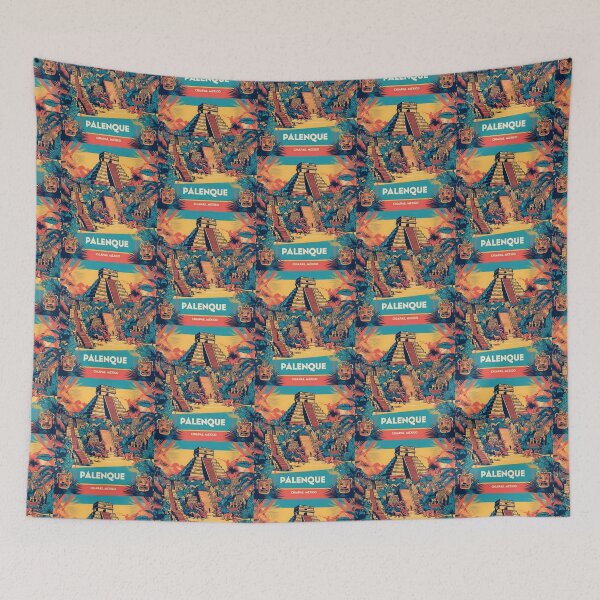 Item preview, Palenque Chiapas Mexico Magic Town Vintage Travel Tourism designed and sold by TravelersGems.