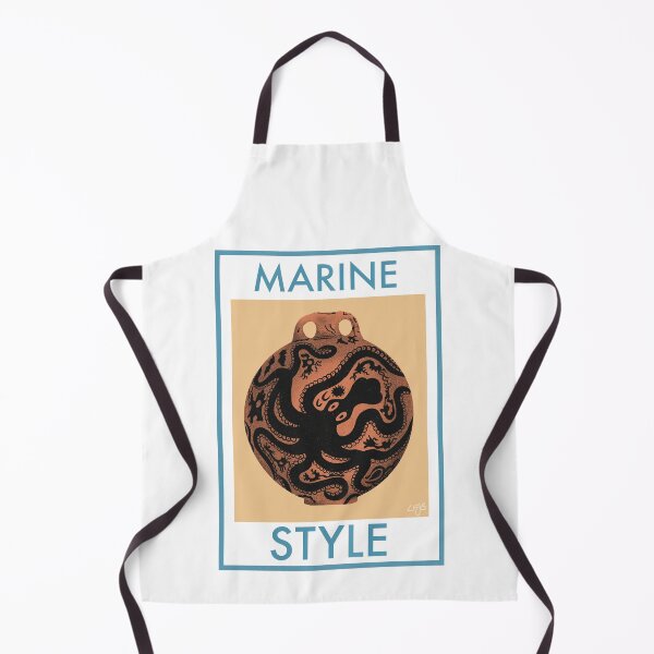 Item preview, Marine Style Minoan Pottery Ancient Greek Retro Travel Food poster designed and sold by ClassicsNerds.