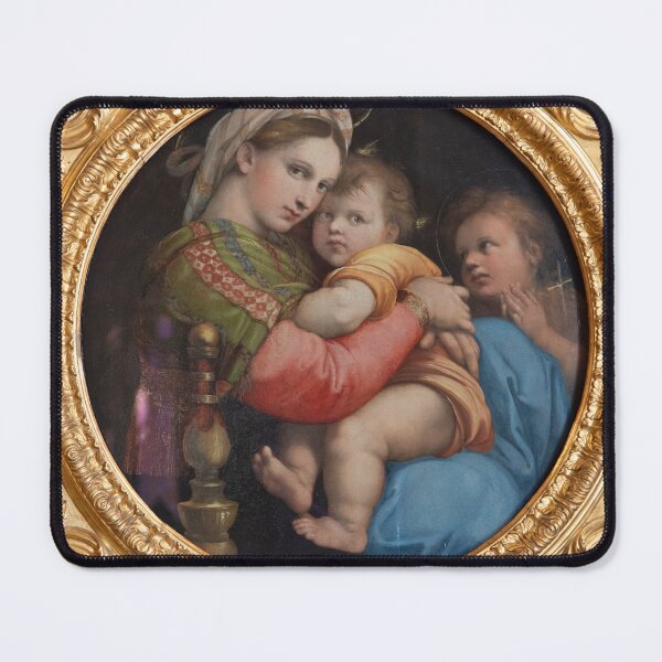 Item preview, The Madonna of the Chair, named Madonna della Seggiola, by Raffaello Sanzio, named Raphael, executed c. 1513 designed and sold by Paolo Modena Photography    -   Fine Italian Art.